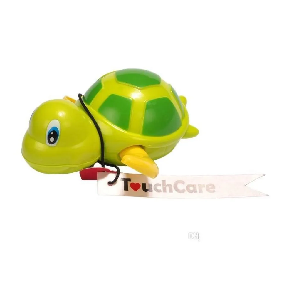 Bath Toys Newborn Cartoon Animal Tortoise Baby Toy Infant Swim Turtle Chain Clockwork Classic Kid Educational Drop Delivery Kids Mat