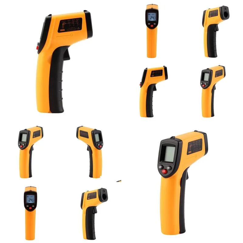 Temperature Instruments Wholesale Thermometer Gun Nice Non-Contact Lcd Ir Laser Infrared Digital Temperature Drop Delivery Office Scho Dhqa0