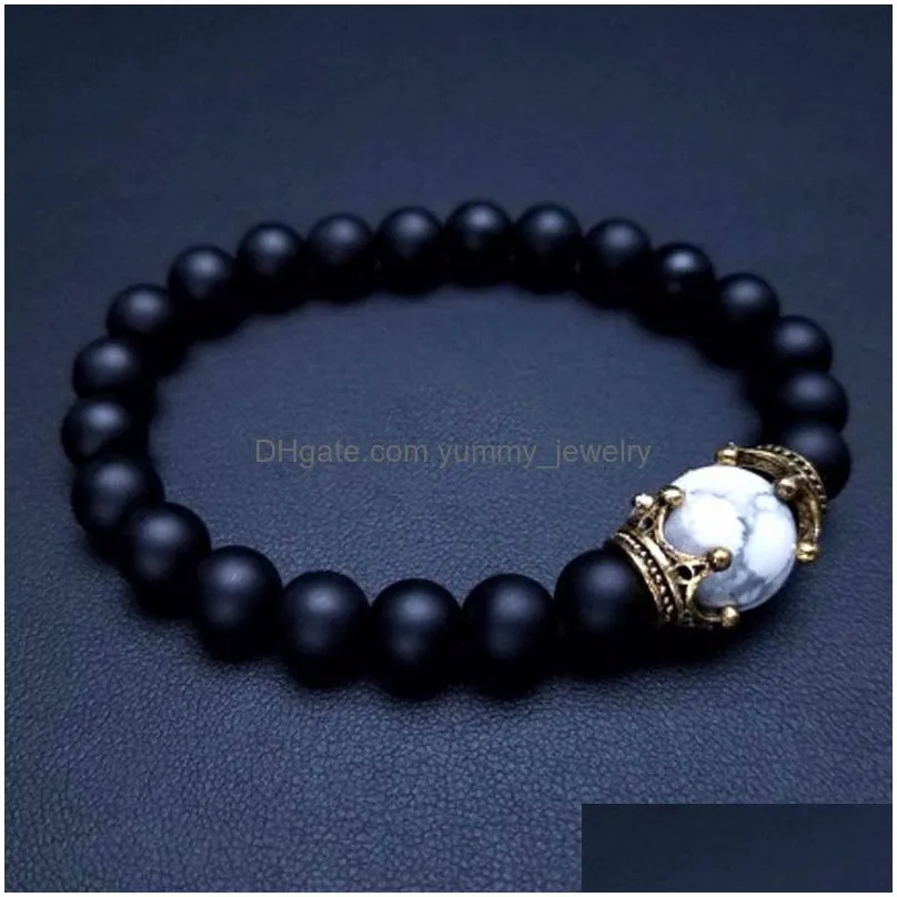 Beaded Voleaf 2023 New Natural Stone Beaded Tiger Eye Lava Lapis Charm Bracelets For Men Gemstone Chakras Beads Jewelry Vbr111 Drop De Dhz6D