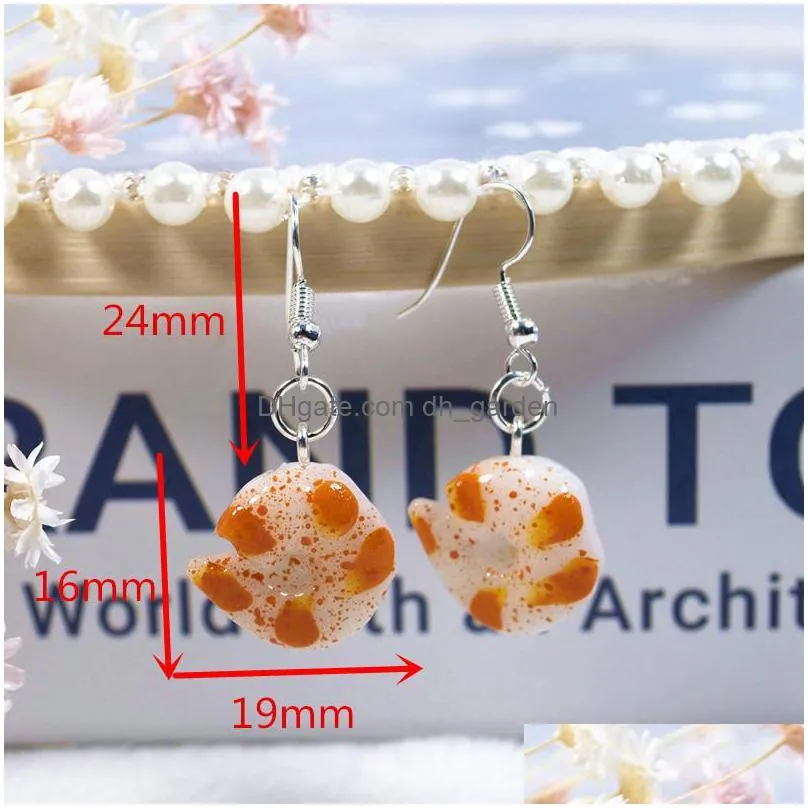 dangle chandelier 1pair women drop earrings resin imulation steak dog sashim artificial handmade jewelry for woman and children