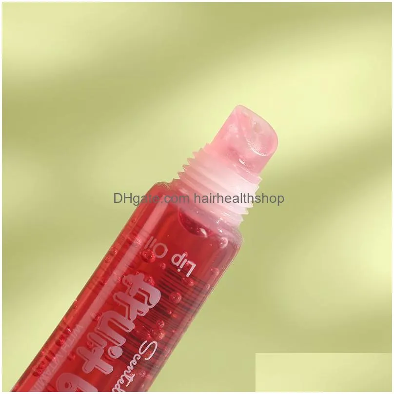 Lip Gloss Fruit Lip Plum Oil Gloss Moisturizing Shiny Vitamin E Mineral Lips Care Balm Long Lasting Beauty Makeup Drop Delivery Health Dhqlf