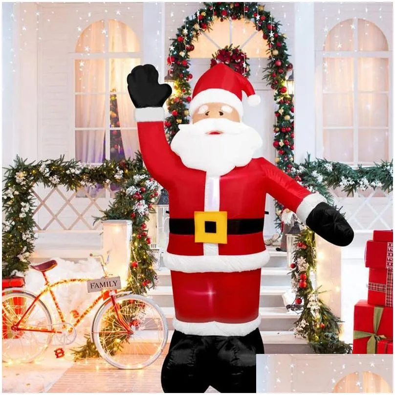 Christmas Decorations Christmas Decorations 8Ft/2.4M Inflatable Santa Claus Glowing Outdoor Led Nt Party Year 2023 221109 Drop Deliver Dhvau