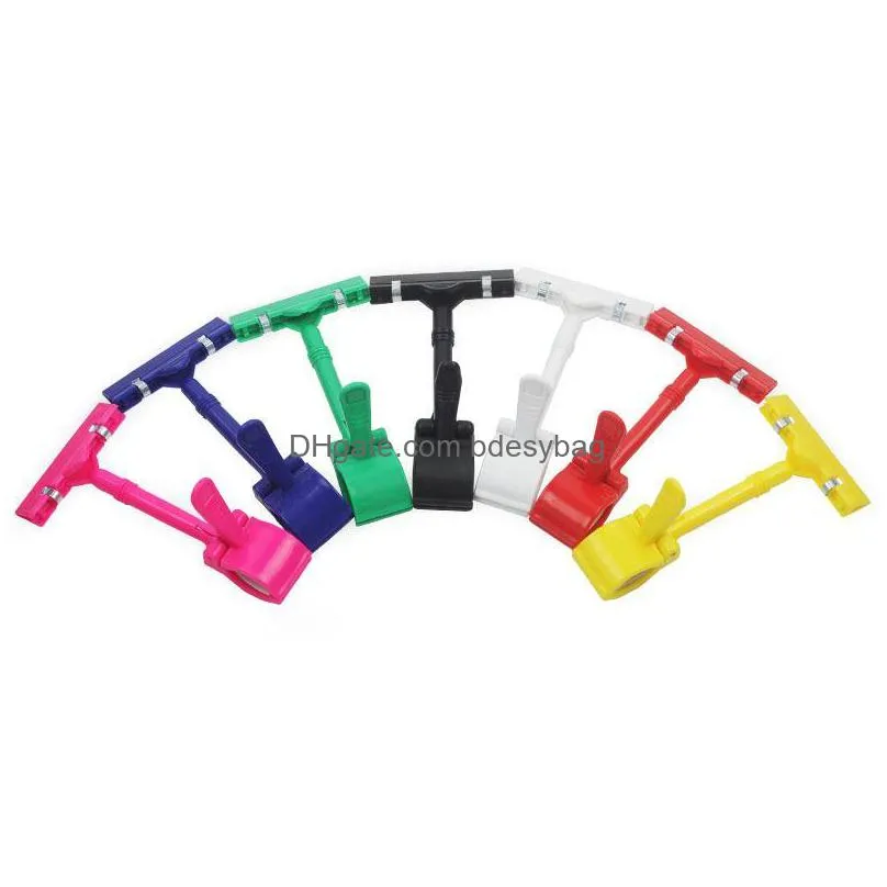 rail  clips heavy duty large gripper plastic advertising display sign holder price tag clothes racks supermarket clips wholesale