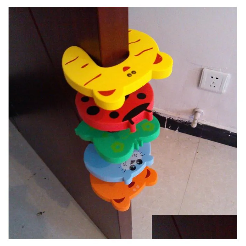 New Care Child kids Baby Animal Cartoon Jammers Stop Door stopper holder lock Safety Guard Finger 7 styles