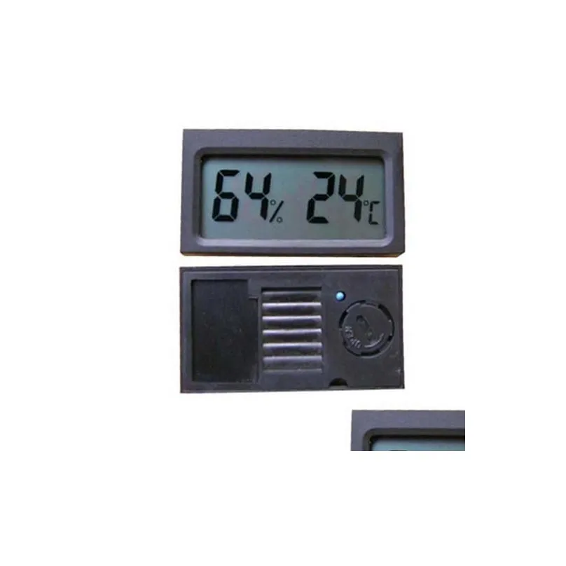 Temperature Instruments Wholesale Mini Digital Lcd Car/Outdoor Thermometer Hygrometer Th05 Thermometers Hygrometers In Stock Fast Ship Dhe8G