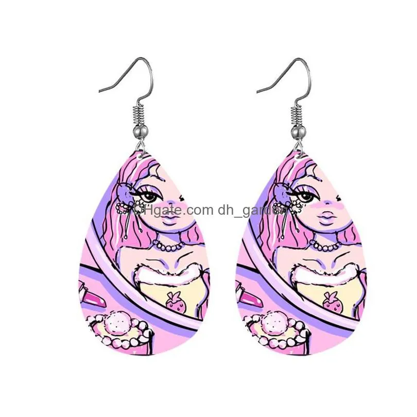 dangle earrings chandelier lost lady fashion handpainted love lip with creative womens jewelry wholesale direct salesdangle mill22