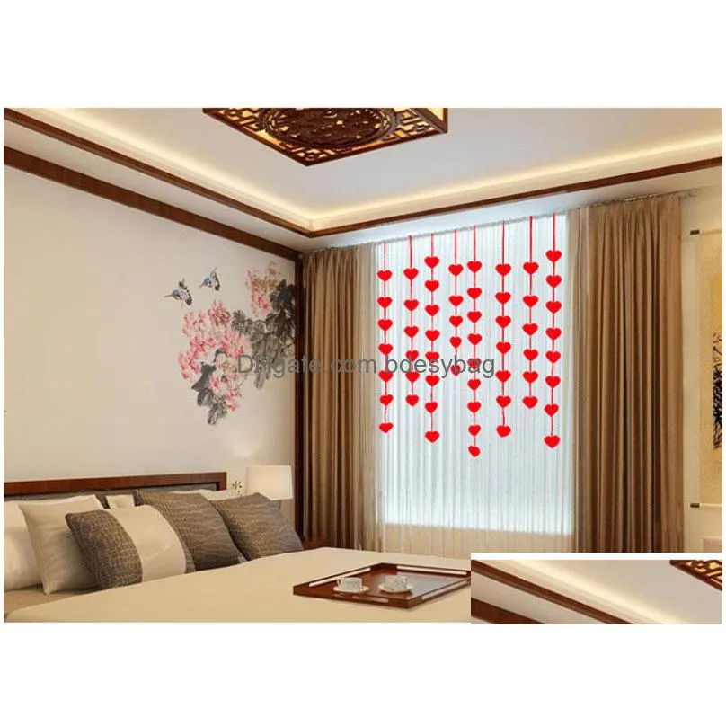 16 hearts romantic wedding decoration marriage room layout diy nonwoven garland creative love heart curtain za5819