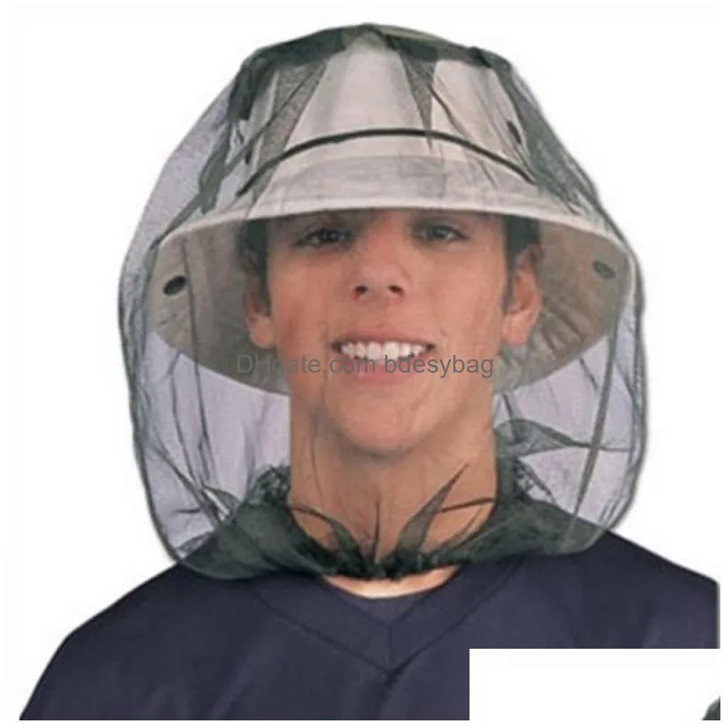 antimosquito cap travel camping hedging lightweight midge mosquito insect hat bug mesh head net face protector w0270