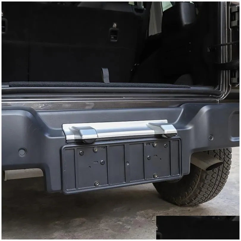 Other Exterior Accessories Abs Car Rear License Plate Light Sier Decoration For Jeep Wrangler Jl Add High Quality Exterior Accessories Dhhcd