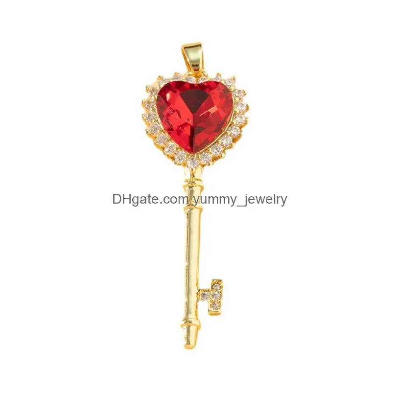 Charms Voleaf Copper Heart Charm Pendant Gold Plated Zirconia Components For Jewelry Making Vjc103 Drop Delivery Jewelry Jewelry Findi Dhd8C