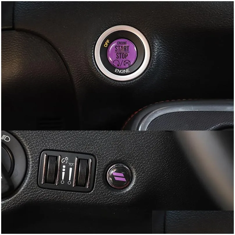 Other Interior Accessories Engine Start Stop Button Tailgate Opener Switch Knob Trim For Dodge Challenger 2010 Up Car Interior Accesso Dhslv