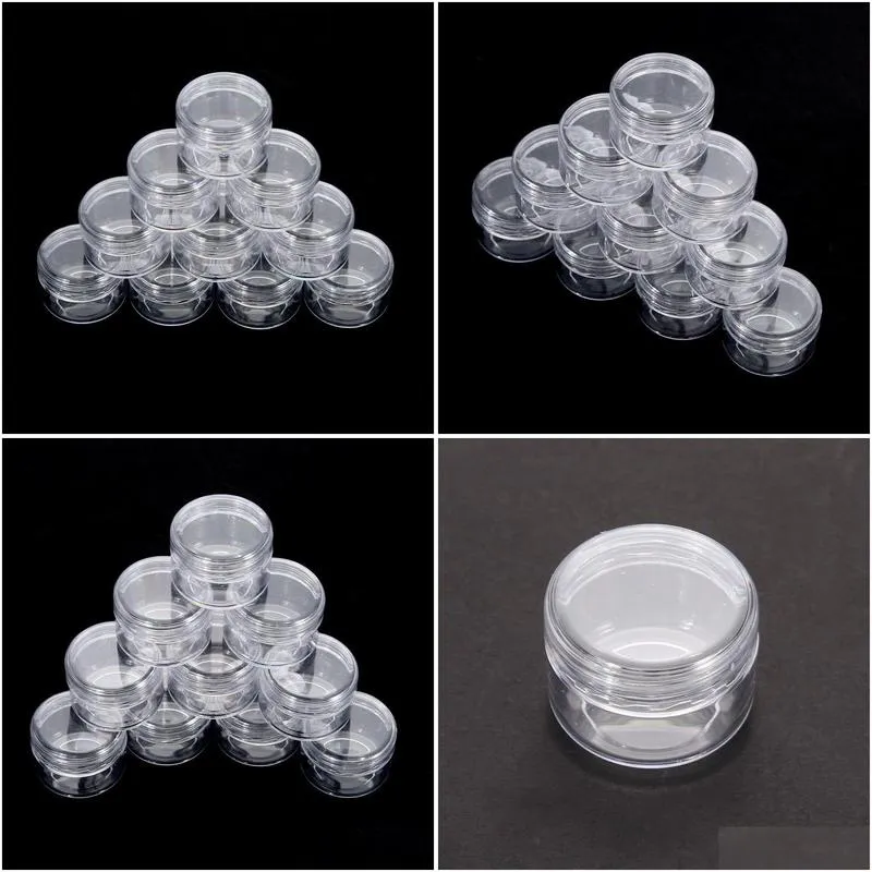 Packing Bottles Wholesale Small Empty Clear Jars Pot Mini Cosmetic Jar Eyeshadow Makeup Face Cream Container Drop Delivery Office Scho Dhswr