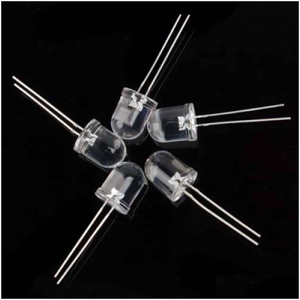 Diode Wholesale New 10Mm Traviolet Uv Led Tra Bright 35 Degree 400-405Nm Hi Power Purple 100Pcs/Lot Drop Delivery Office School Busine Dhtp6