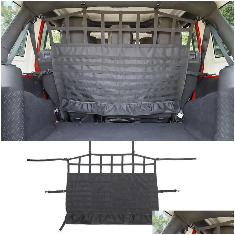 Other Interior Accessories Black Car Rear Trunk Storage Bag Foldable For Jeep Wrangler Jk Jl Bj40Plus Drop Delivery Automobiles Motorc Dhv35