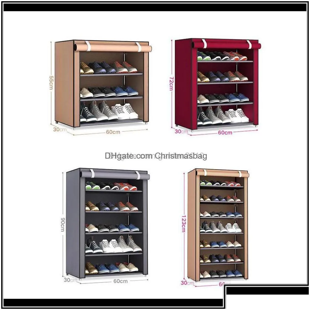 storage holders racks home organization housekee garden drop delivery 2021 4/5/6/8/10 layer dustproof nonwoven shoe rack bedroom