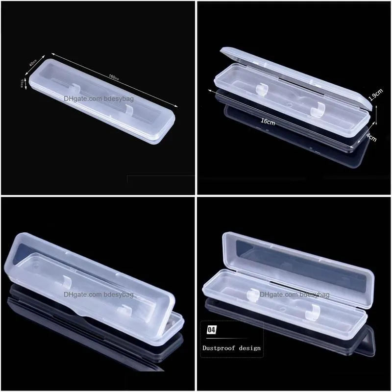 pp plastic transparent box pen box stationery pen boxes tool boxes wholesale lx4256