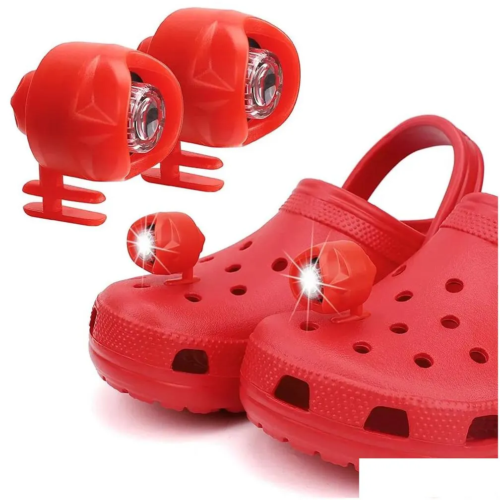 Other Home & Garden Headlights For Clog Shoes 2Pcs Led Lights Clogs Waterproof Cam Accessories Men Women Kids Drop Delivery Home Garde Dhpf7