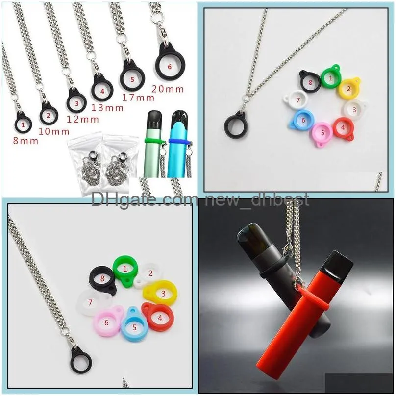 20mm stainless vape lanyard with ring clips necklace rope smoking accessories