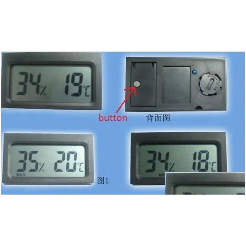 Temperature Instruments Wholesale Mini Digital Lcd Car/Outdoor Thermometer Hygrometer Th05 Thermometers Hygrometers In Stock Fast Ship Dhe8G