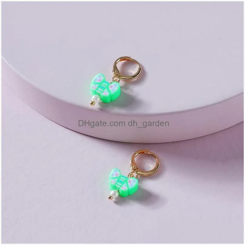 dangle chandelier chiao fashion jewelry clay butterfly drop earrings for women