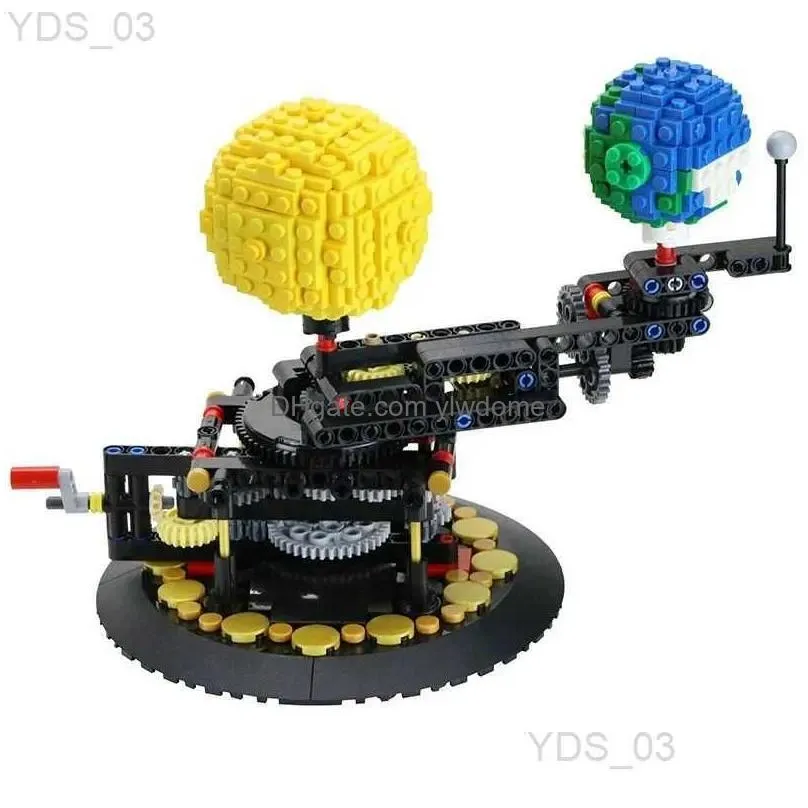 Blocks Blocks New Moc-4477 Simated Moon Earth Sun Rotation Splicing Model 462Pcs Adt And Childrens Puzzle Creative Birthday Toy Drop D Dha1M