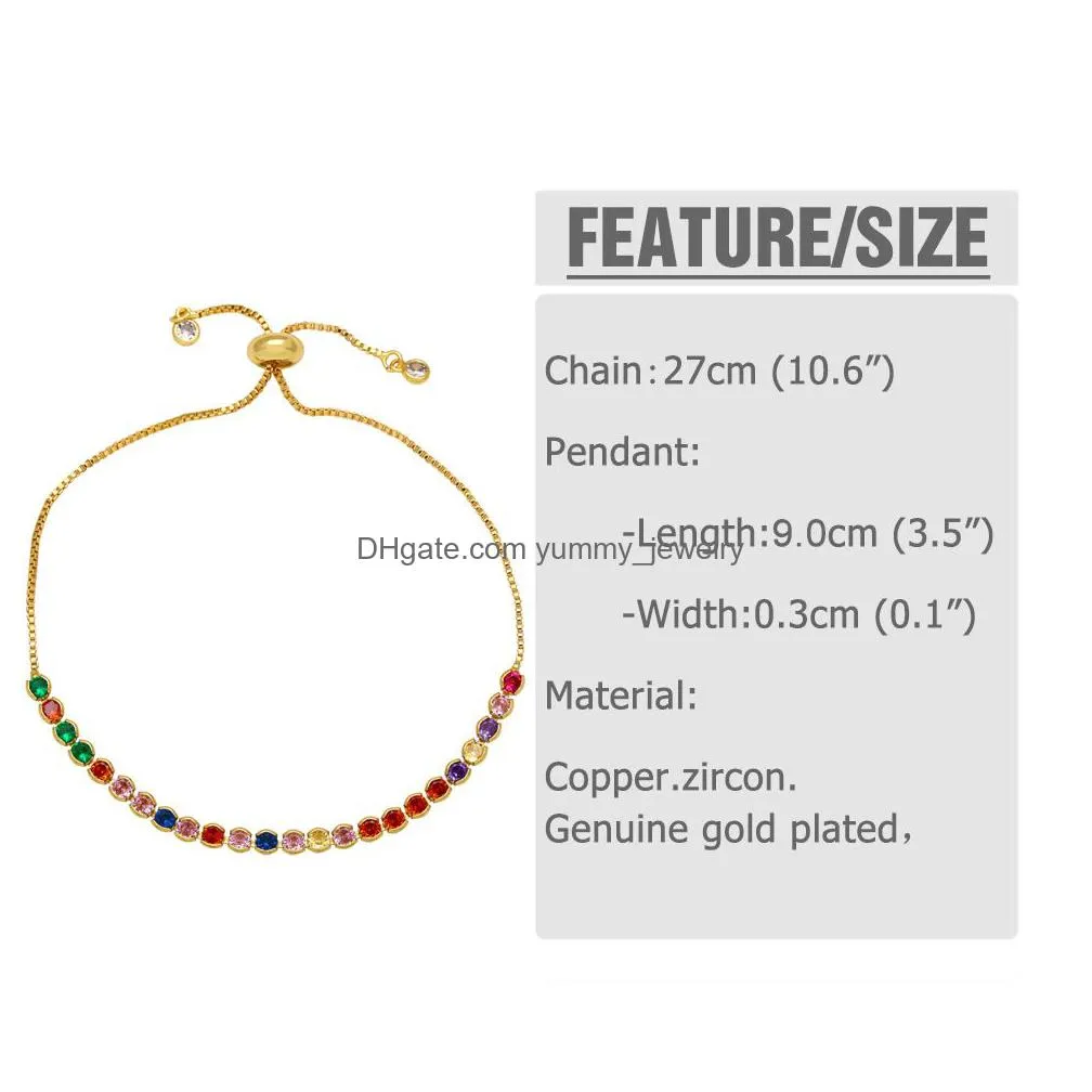 Beaded Voleaf Copper Adjustable Bohemia Beaded Bracelets For Women Genuine Gold Plated Chain Cubic Zirconia Boho Jewelry Men Vbr106 Dr Dhj12