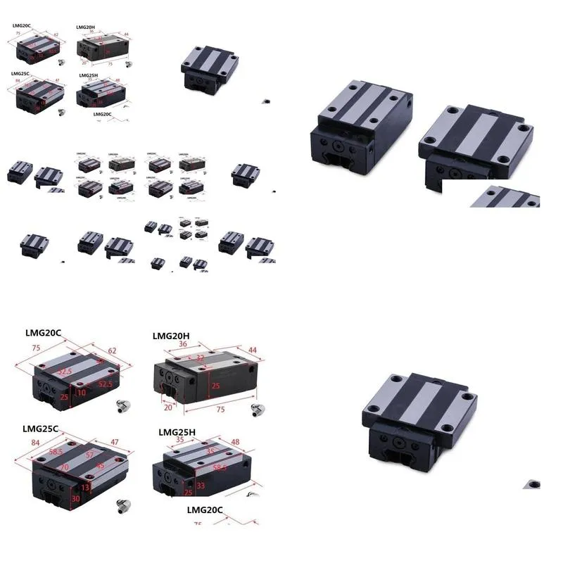 Other Replacement Parts Wholesale Csk Linear Guide Rail Slide Block Lmg20H/25H/30H/Lmg20C/25C Square Slider For Cnc Router Drop Delive Dhu9J