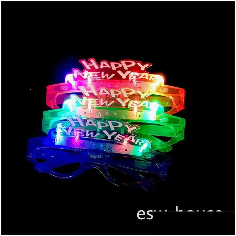 Other Festive & Party Supplies Party Led Glasses Glow In The Dark Halloween Christmas Wedding Carnival Birthday Props Accessory Neon F Dhnab