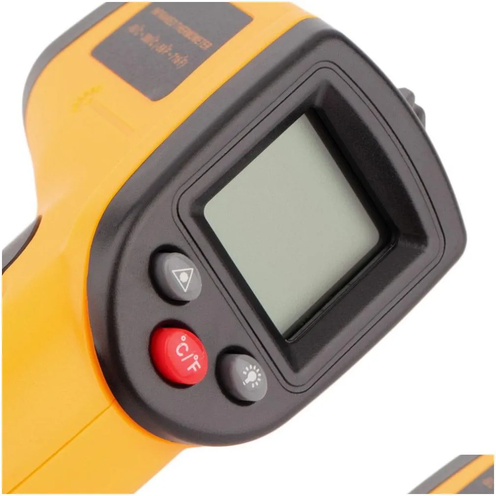 Temperature Instruments Wholesale New Laser Lcd Digital Ir Infrared Thermometer Gm320 Temperature Meter Gun Point -50380 Degree Non-Co Dhoim