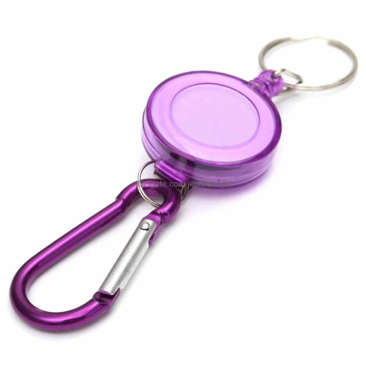 Key Rings Fishing Rope Tape Measure Tool Keychain Portable Fly River Stream Retractable Reel Badge Boat Carabiner Clip Key Ring Drop D Dhz98