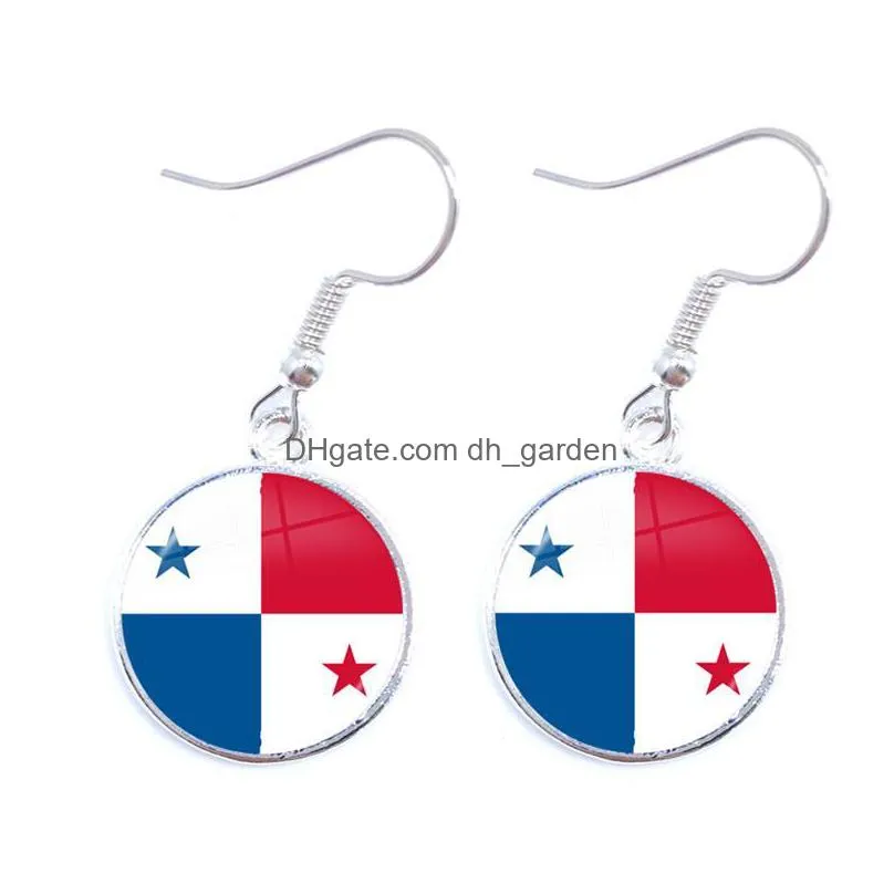 dangle chandelier national flag drop earrings chile hungary uruguay mexico romania croatia vatican panama vietnam jewelry for women