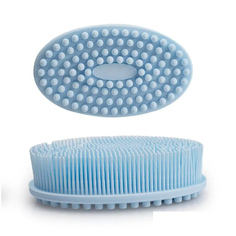 Cleaning Brushes Sile Body Cleaning Brushes Scrubber Loofah Soft Exfoliating Bath Shower Brush For Sensitive Kids Women Men All Kinds Dhniz
