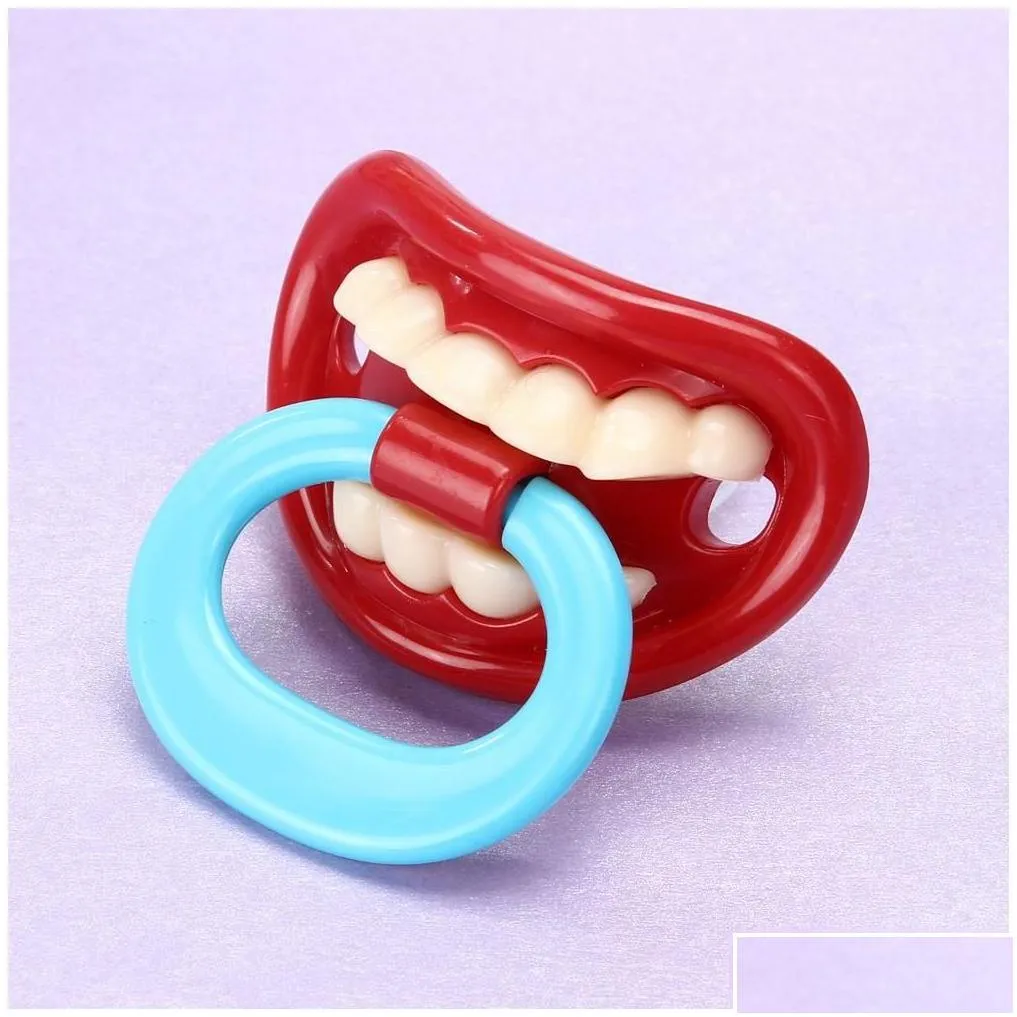 Pacifiers# Baby Sile Pacifier Cute Funny Teeth Beard Mustache Babe Orthodontic Dummy Nipples Silica Gel Infant 17 Styles Drop Delive