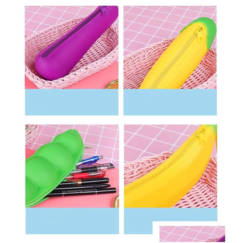 22cm Cute Vegetables coin pen bag Purse Keychain Children Adult Silicone Toy Pressure Relief Board Controller Toys Creativity Popper