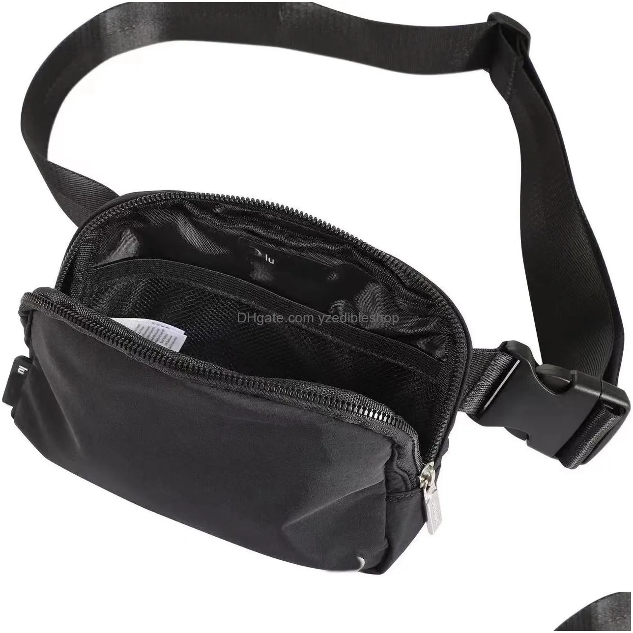 lu crossbody bags outdoor sport yoga waist bag women adjustable strap zipper cross body camera bag