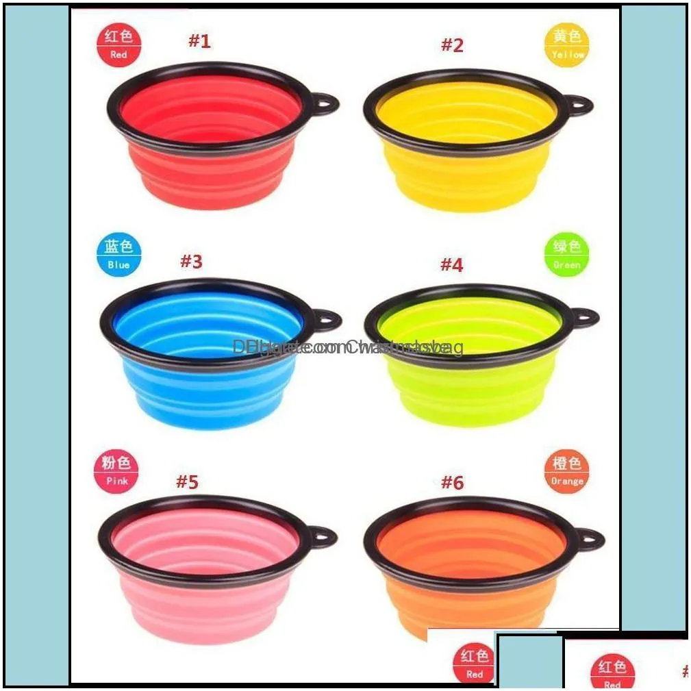 dog bowls feeders supplies pet home garden gardenpet silica gel cat collapsible sile dow bowl candy color outdoor travel portable puppy