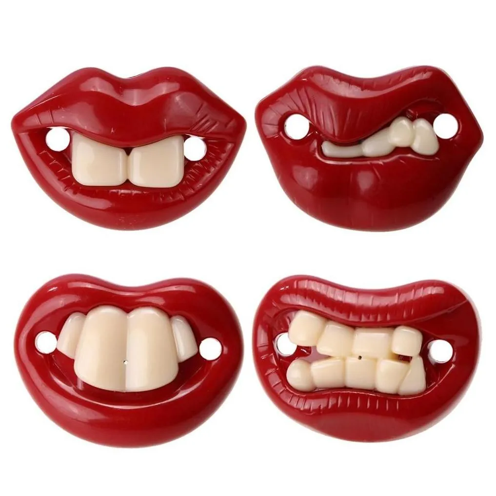 Pacifiers# Baby Sile Pacifier Cute Funny Teeth Beard Mustache Babe Orthodontic Dummy Nipples Silica Gel Infant 17 Styles Drop Delive