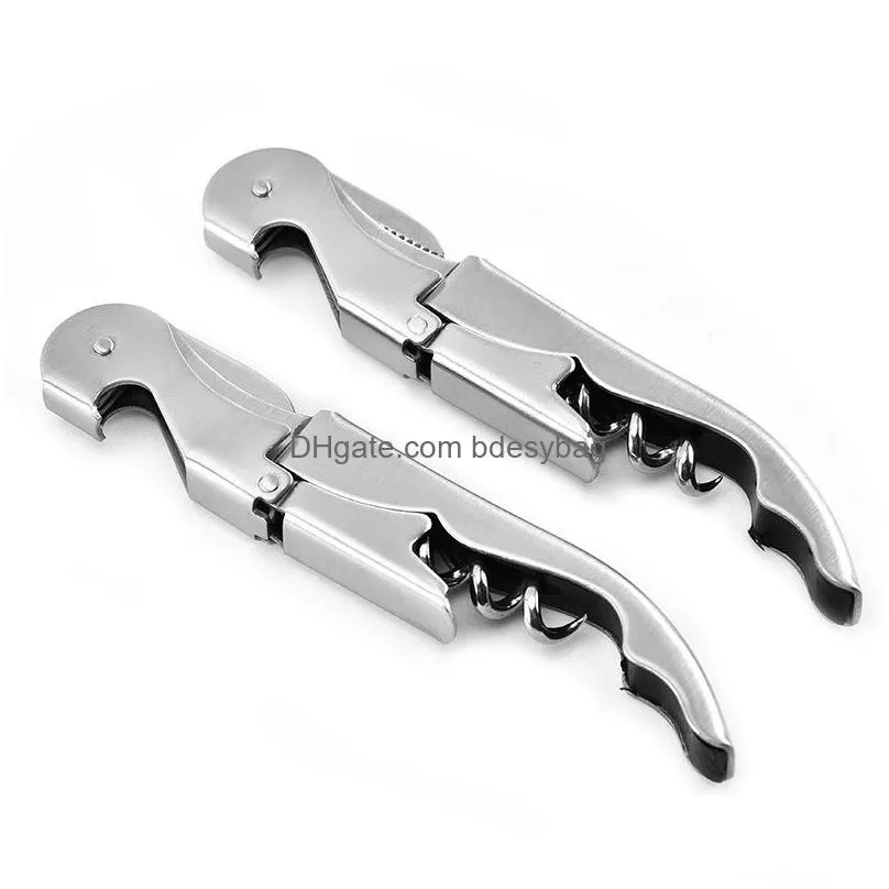 stainless steel red wine corkscrew multifunction wine opener bar tools accessories knife beer opener gifts lx4310