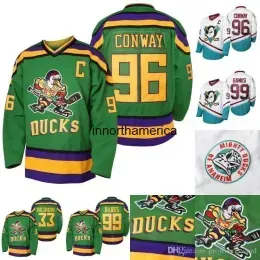 custom Men women youth Mens 96 Charlie Conway Mighty Movie Hockey Jersey 33 Greg Goldberg 99 Adam Banks Anaheim``Ducks``Ice Hockey Jerseys G