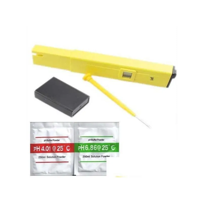 Ph Meters Wholesale Digital Ph Meter Pen Type Ph-009 0.014.0 Matic Calibration Temperature Act High Precision Mini Tester For Aquarium Dhdbz