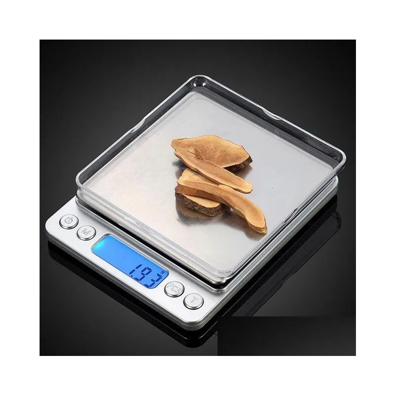 Weighing Scales Wholesale Portable Digital Jewelry Precision Pocket Scale Weighing Scales Mini Lcd Electronic Nce Weight 500G 0.01G 10 Dhgmm