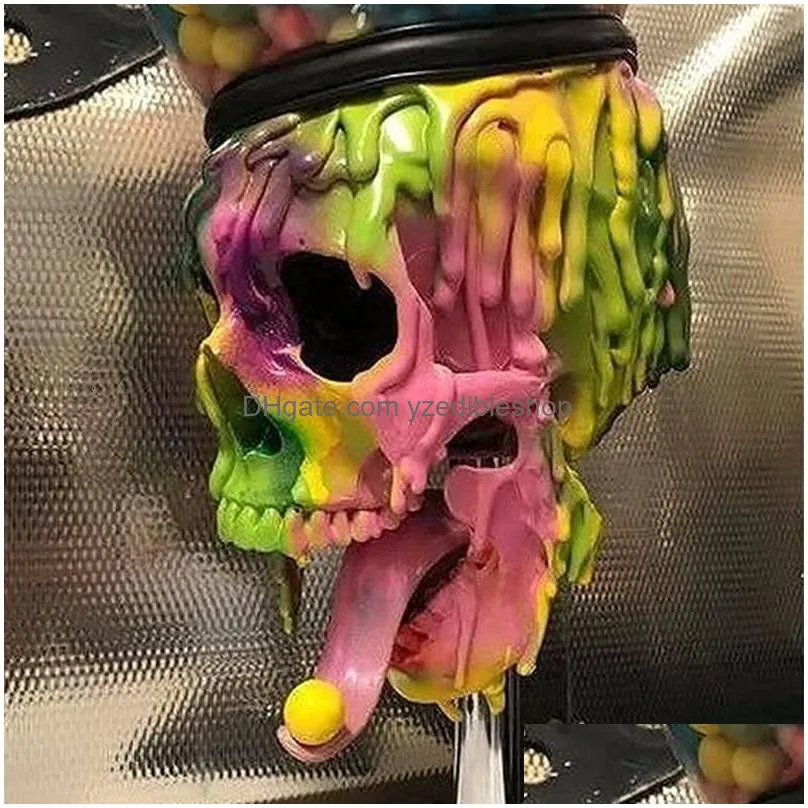 storage boxes bins independent station skull bubble gum machine statue resin crafts decoration home garden study candy 230619