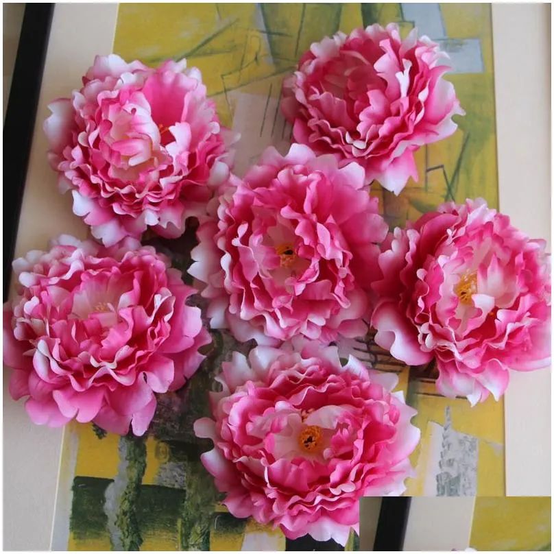 Decorative Flowers & Wreaths Direct Manufacturers Happy Peony Flowers 5 Color Flower Simation Plant Wedding Suit Drop Delivery Home Ga Dhvyn