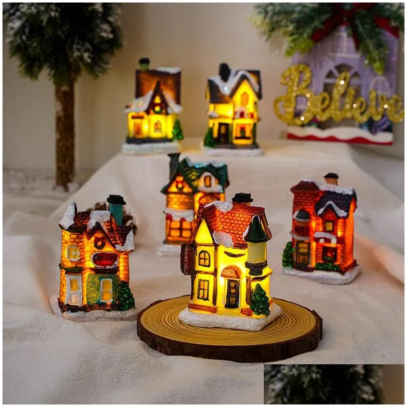 Christmas Decorations Christmas Decorations Light House Kerstdorp Village For Home Xmas Gifts Ornaments Year Natale Navidad Noel 22112 Dh36C