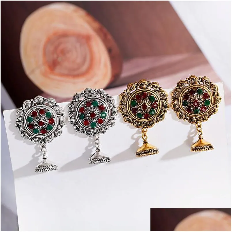 dangle chandelier vintage round wave drop earrings for women wedding ornaments retro charm elegant statement bijoux
