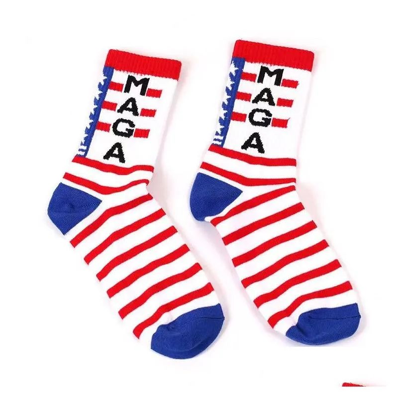 Party Hats Trump 2024 Socks Party Favor President Maga Letter Stockings Striped Stars Us Flag Sport C66 Drop Delivery Home Garden Fest Dhlot