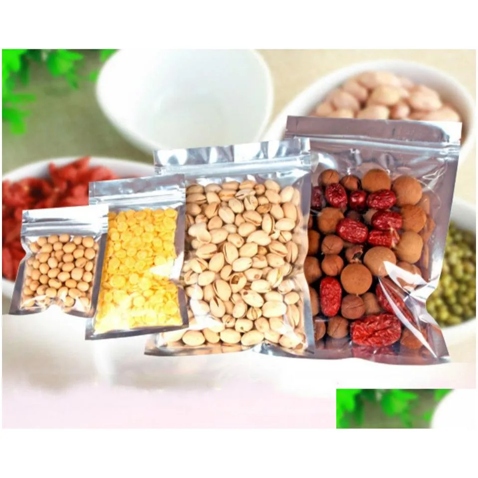 Packing Bags Wholesale 7.7X10Cm Translucent Reclosable Smell Proof Packaging Bag Aluminum Foil Zip Food Snacks Gift Showcase Heat Seal Dhelm