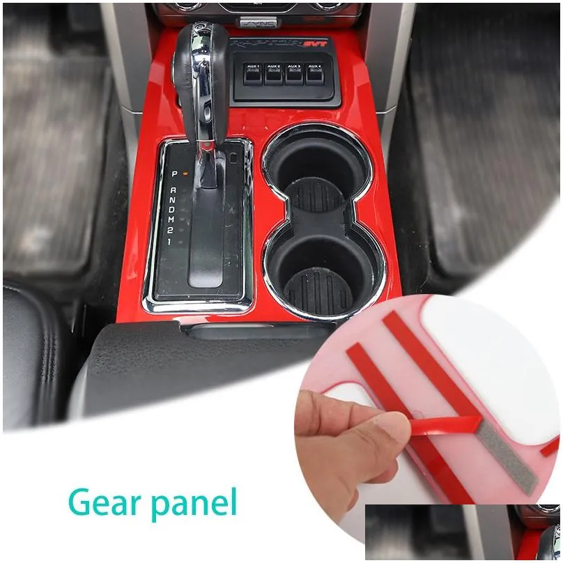Other Interior Accessories Car Gear Panel Abs Decoration Trim For Ford F150 Raptor 2009-2014 Interior Accessories Drop Delivery Automo Dhqtb