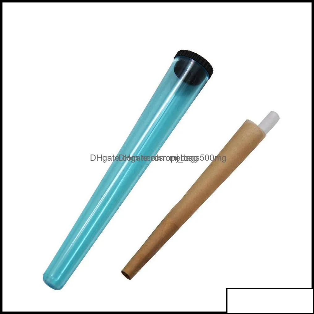 packing bottles office school business industrial 110mm pre roll packaging plastic conical preroll doob tube joint holder smoking cones