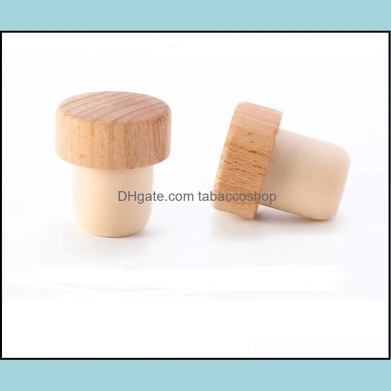 bar tools wine stoppers bottle stopper wood t-plug corks sealing plug cap tool sn4690